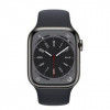 Apple Watch Series 8 GPS + Cellular 45mm Graphite S. Steel Case  w. Midnight S. Band (MNKU3) - зображення 2