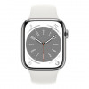 Apple Watch Series 8 GPS + Cellular 41mm Silver S. Steel Case  w. White S. Band (MNJ53) - зображення 2