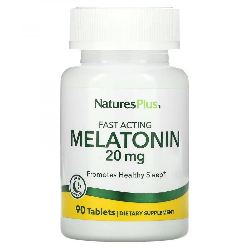 Nature's Plus , Мелатонін, 20 мг, 90 таблеток - зображення 1