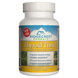 RidgeCrest Herbals Комплекс для Підтримки щитовидної Залози, Thyroid Thrive, , 60 гелевих капсул