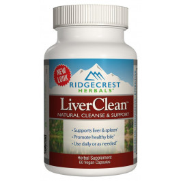 RidgeCrest Herbals Натуральний Комплекс для Підтримки та Захисту Печінки, LiverClean, , 60 гелевих капсул