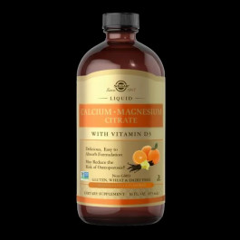 Solgar Liquid Calcium Magnesium Citrate With Vitamin D3 Natural Vanilla Orange Flavor 473 мл