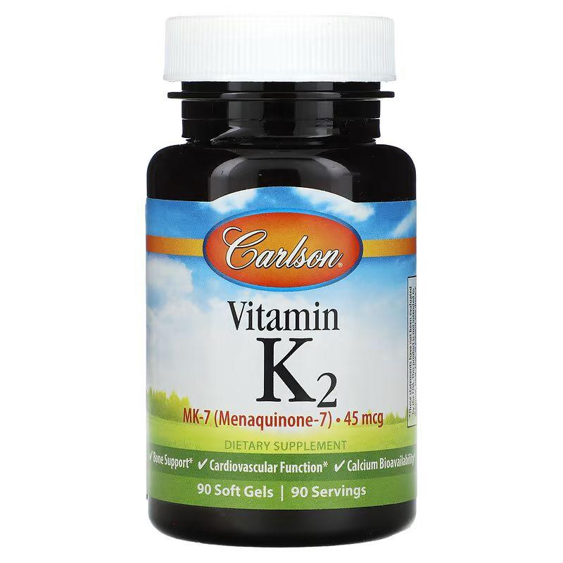 Carlson Labs Vitamin K2 MK-7 45 mcg 90 капсул - зображення 1