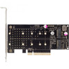 Плата розширення Frime PCIe x8 to 2 x M.2 PI6C20400BLE (ECF-PCIETOSSD018.LP)
