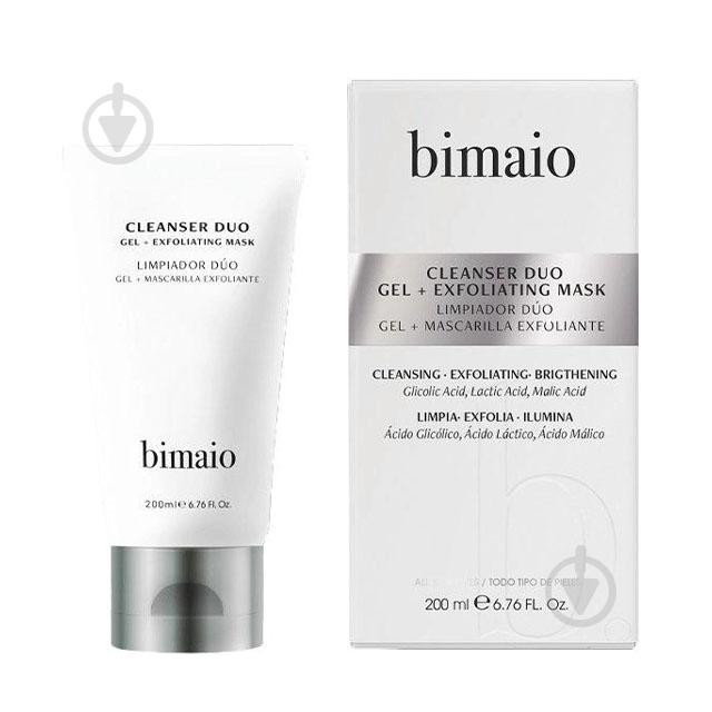 Bimaio Подвійне очищувальне засіб для обличчя  Cleanser Duo Gel + Exfoliating Mask 200 мл (8436044673993) - зображення 1