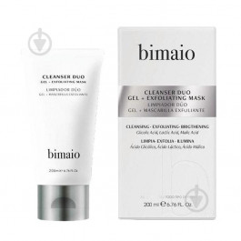 Bimaio Подвійне очищувальне засіб для обличчя  Cleanser Duo Gel + Exfoliating Mask 200 мл (8436044673993)