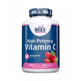 Haya Labs Вітамін С з шипшиною  High Potency Vitamin C with Rose Hips 1000 мг 100 таблеток