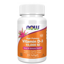 Now Vitamin D-3 10,000 IU 240 капсул