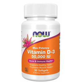 Now Vitamin D-3 50,000 IU 50 капсул