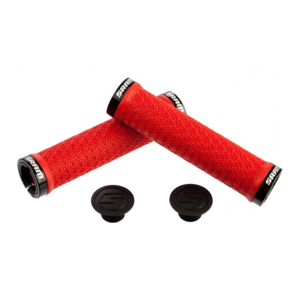 SRAM Грипсы  LOCKING GRIPS красные с чёрными замками - зображення 1