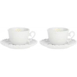 La Porcellana Bianca Набір чашок для кави з блюдцями Valentino 80мл P013900215