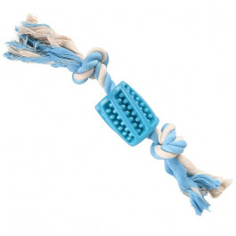 Karlie-Flamingo Іграшка для собак  Lindo Tube With Rope Трубка з канатом 4.5х4.5х30 см блакитна (5400585116090)