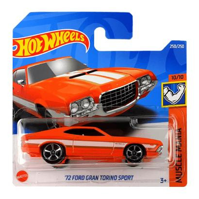 Hot Wheels 72 Ford Gran Torino Sport Muscle Mania 1:64 HCW29 Orange - зображення 1