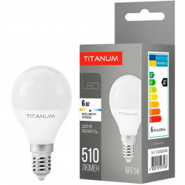 TITANUM LED G45 6W E14 4100K 220V (TLG4506144)