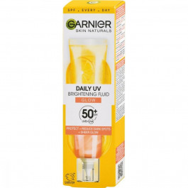 Garnier Сонцезахисний денний флюїд з вітаміном С для надання блиску шкірі обличчя  Skin Naturals SPF50+ 40 м