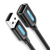 Vention USB 2.0 A Male to USB 2.0 A Female 2m Black (CBIBH) - зображення 1