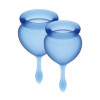 Satisfyer Набор менструальных чаш  Feel Good Синие 15мл и 20мл мешочек для хранения - зображення 1