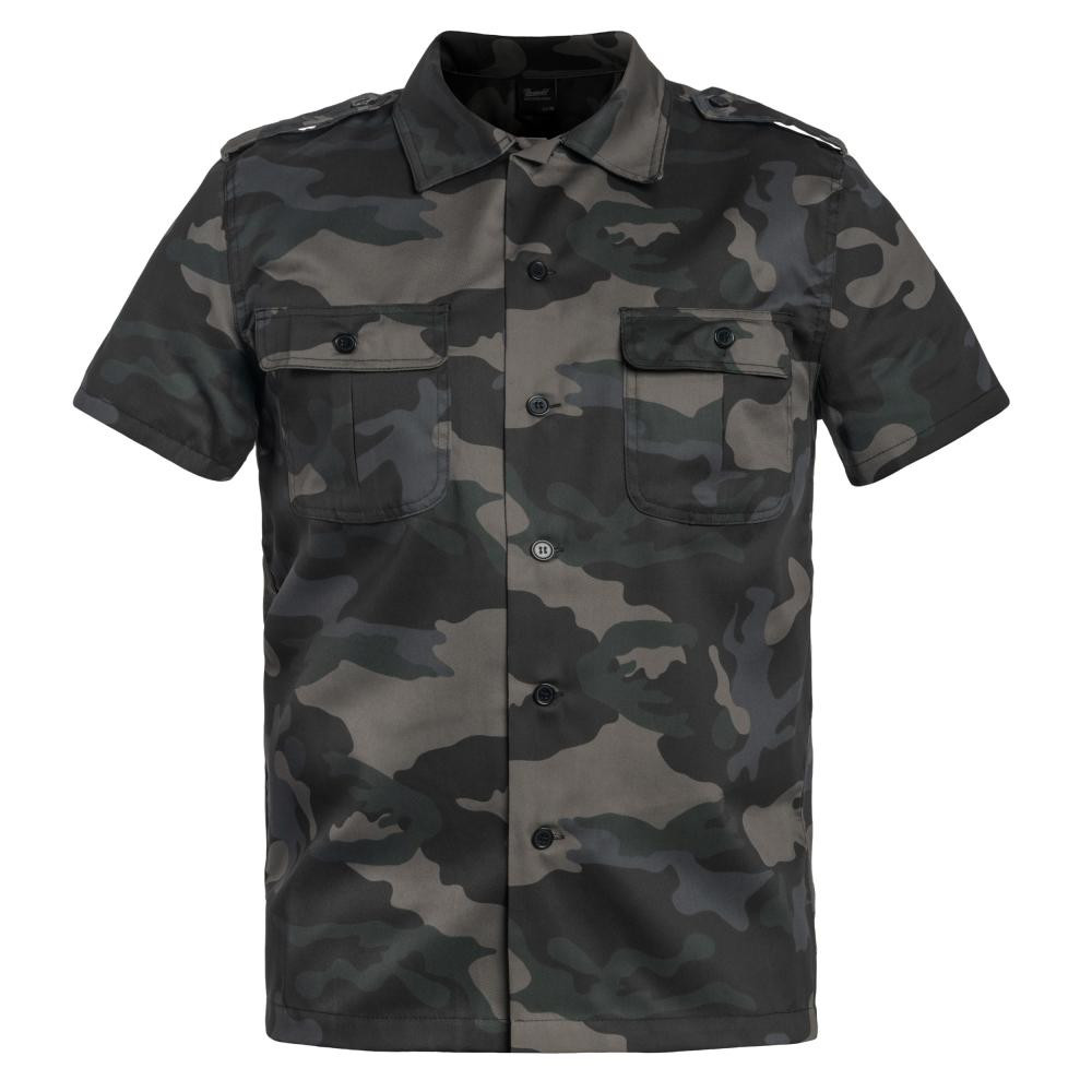 Brandit US Shirt 1/2 - Dark Camo (4101-4-XL) - зображення 1