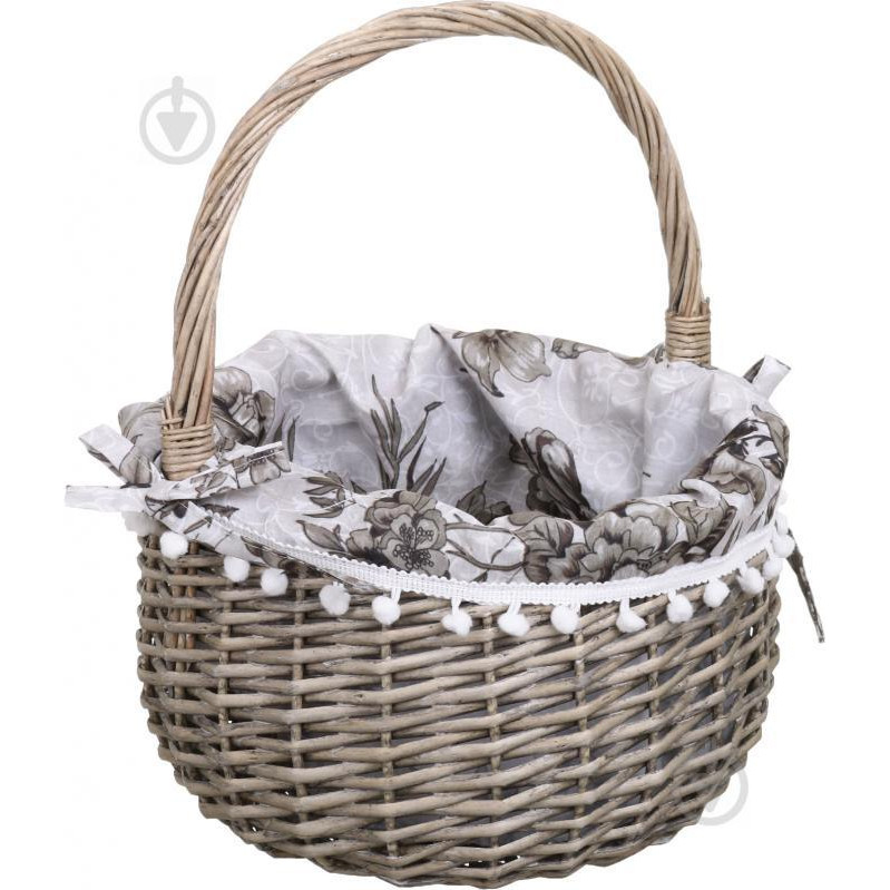 Tony Bridge Basket Кошик плетений з текстилем  28x16/35 см EP19-8F-2 - зображення 1