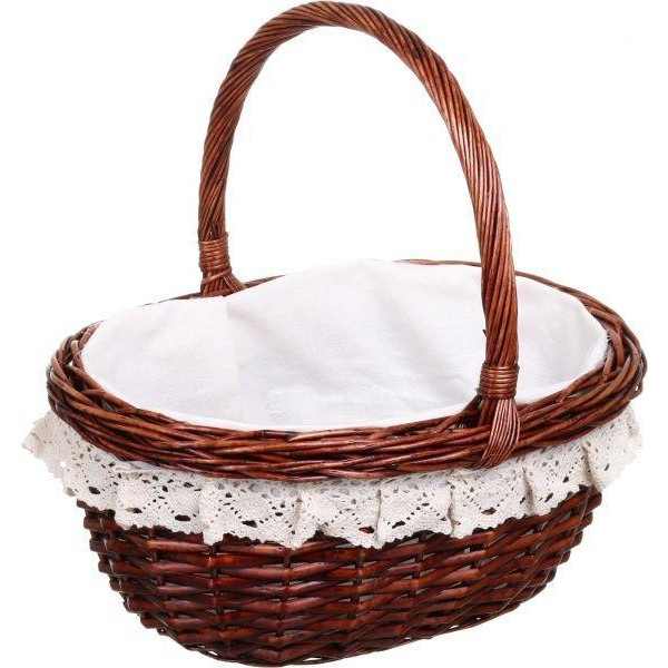 Tony Bridge Basket Кошик плетений з текстилем  33x28x15/35 см ESTR14-7-2 - зображення 1