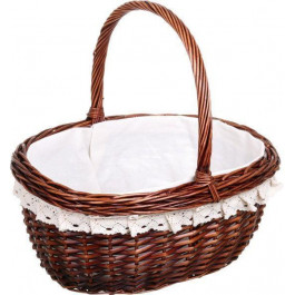 Tony Bridge Basket Кошик плетений з текстилем  43x38x18/42 см ESTR14-7-1