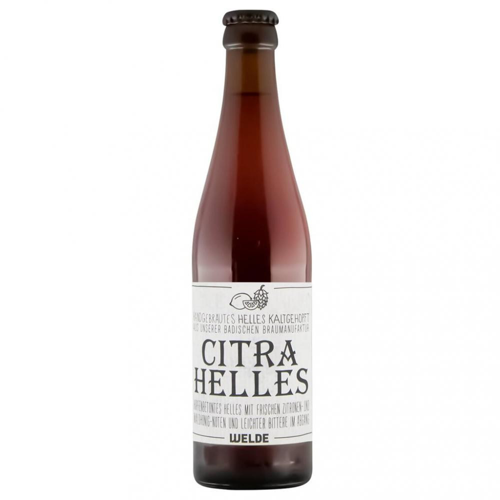 Welde Пиво  Citra Helles світле фільтроване 5.2% 0.33 л (4043800518777) - зображення 1