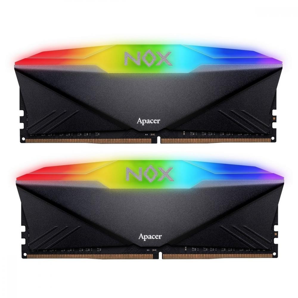 Apacer 32 GB (2х16GB) DDR4 3600 MHz NOX RGB Black (AH4U32G36C25YNBAA-2) - зображення 1