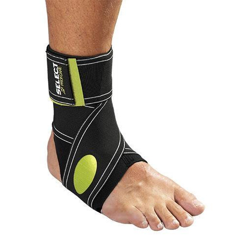 SELECT Бандаж на гомілкостоп  Elastic Ankle Support 564-610 Чорно-зелений L 1 шт (5703543080540) - зображення 1