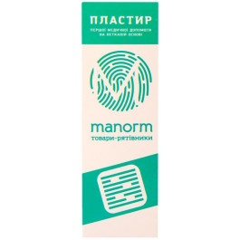 Manorm Пластир медичний  на нетканій основі 19x72 мм, 10 шт.
