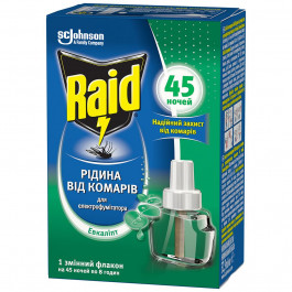 Raid Жидкость от комаров для электрофумигаторов 45 ночей с эвкалиптом (4620000431763)