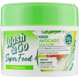 Wash&Go Маска для волосся  Super Food з авокадо і алое вера 300 мл (8008970053097)