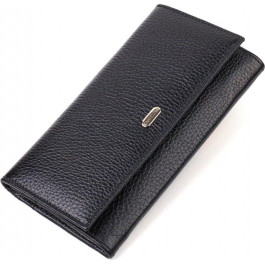 CANPELLINI Чорний жіночий гаманець класичного стилю з натуральної шкіри  (2421822)