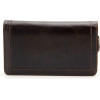 Vintage Коричневый кожаный кошелек клатч на два отделения  (14679) - зображення 5