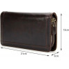 Vintage Коричневый кожаный кошелек клатч на два отделения  (14679) - зображення 7