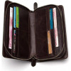 Vintage Коричневый кожаный кошелек клатч на два отделения  (14679) - зображення 8