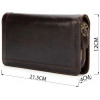 Vintage Коричневый кожаный кошелек клатч на два отделения  (14679) - зображення 9