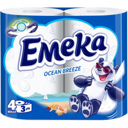 Emeka Тришаровий туалетний папір  Ocean Breeze Океанський бриз 4 рулони (75743) (3800024026515)