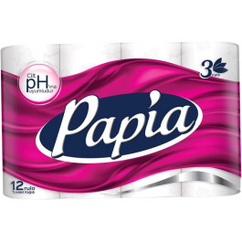 Papia Туалетний папір  тришаровий 12 рулонів (8690536010035)