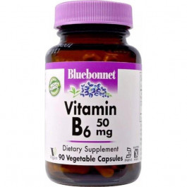 Bluebonnet Nutrition Вітамін B6  50 мг 90 капсул (BLB0428)
