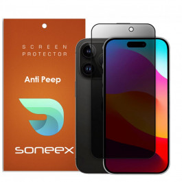 Soneex Tempered Glass Pro Premium 3D Full Silk Screen Anti Static Black для iPhone 15 Pro Max