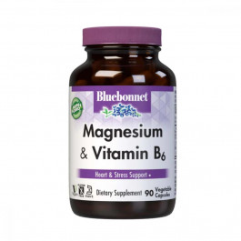 Bluebonnet Nutrition Комплекс  Магній + вітамін B6 90 капсул (BLB0735)