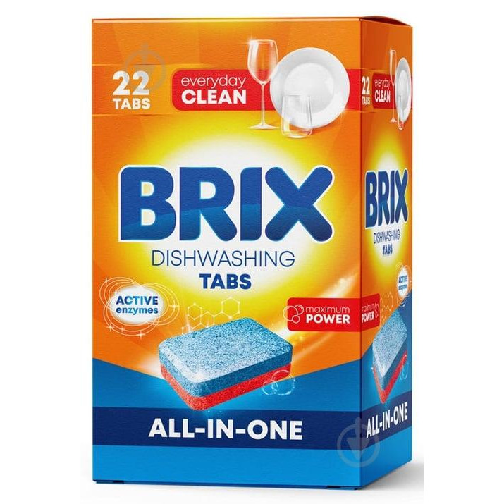 Brix Таблетки для ПММ  All In One 22 шт. (4820207100954) - зображення 1