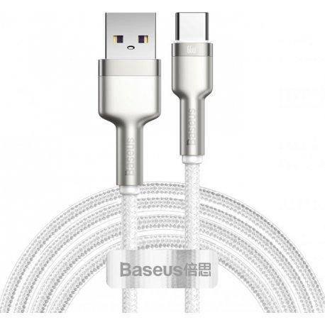 Baseus Cafule Metal Data Cable USB to Type-C 66W 2m White (CAKF000202) - зображення 1