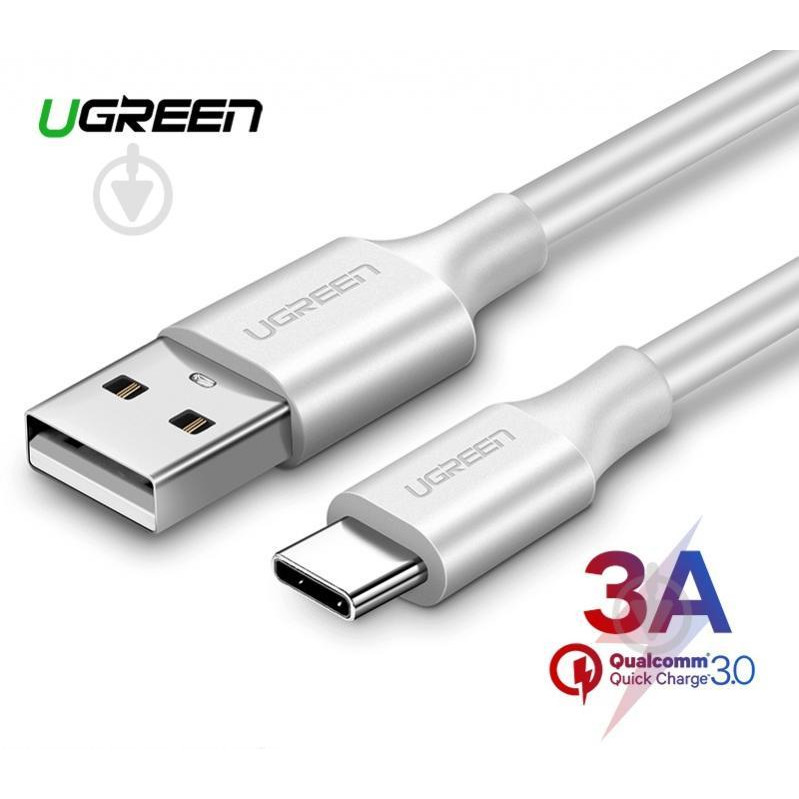 UGREEN US287 USB-A to Type-C QC3.0 18W 0.5m White (60120) - зображення 1