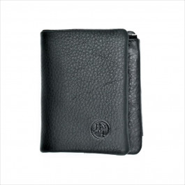 Weatro Чоловічий шкіряний гаманець  10 х 8,5 х 3 см Чорний wtro-nw-168-17-05