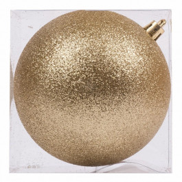 YES! Fun Новорічна іграшка  Куля 10 cм глітерна золота (974044)