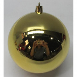 YES! Fun Новорічна куля , пластик, 10 см, золота, глянець (974042)