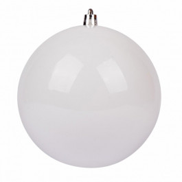 YES! Fun Новорічна куля , пластик, 12 см, білий, глянець (974055)