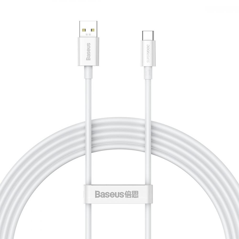 Baseus Superior Series USB Cable to USB-C PD 65W 2m White (CAYS001002) - зображення 1