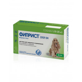 KRKA Краплі на холку для собак  «Фіприст» від 10 до 20 кг, 1 піпетка (від зовнішніх паразитів) (54619)